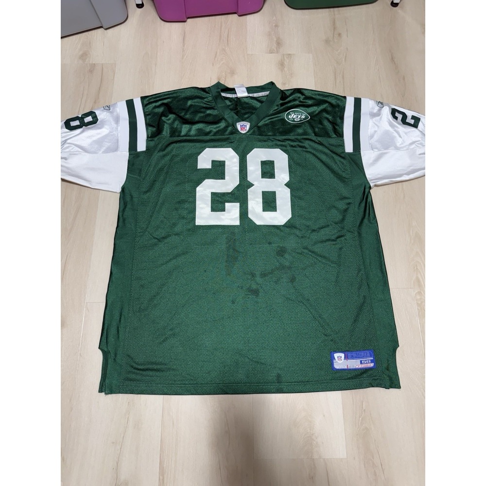Vintage Reebok NFL New York Jets Curtis Martin #28 Jersey Green Men's 56 3XL